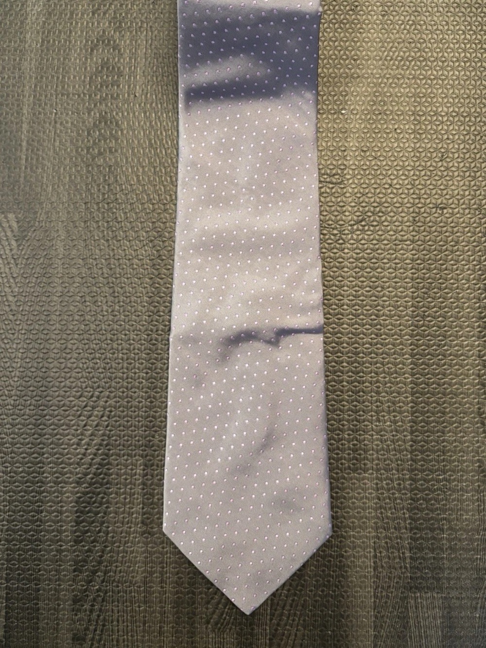 Brooks Brothers Classic Gray & Lavender Micro Dots Silk Tie Made in USA NWT